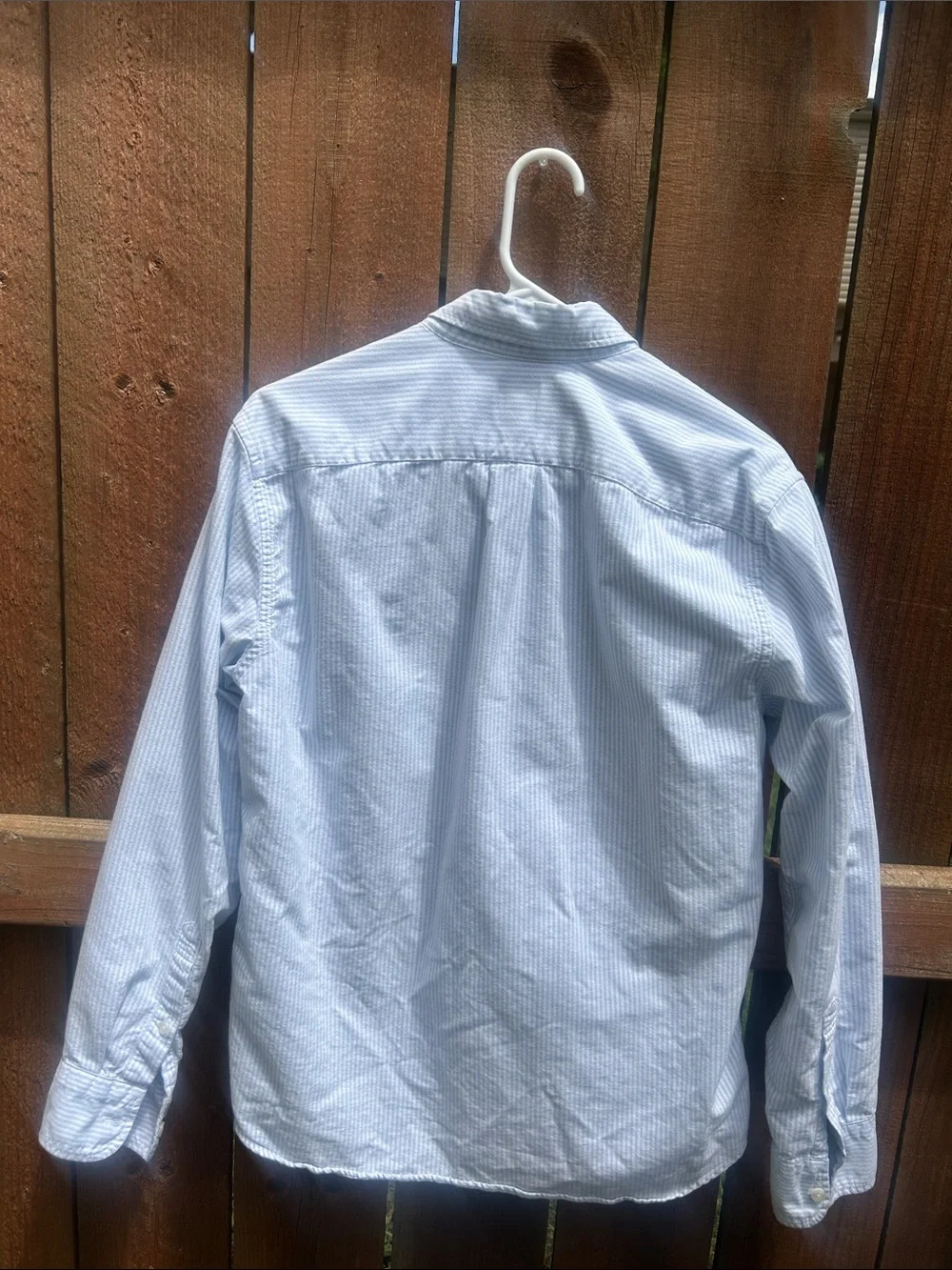 J. Crew Flex Oxford Slim Button Down Pinstriped Shirt Size Medium